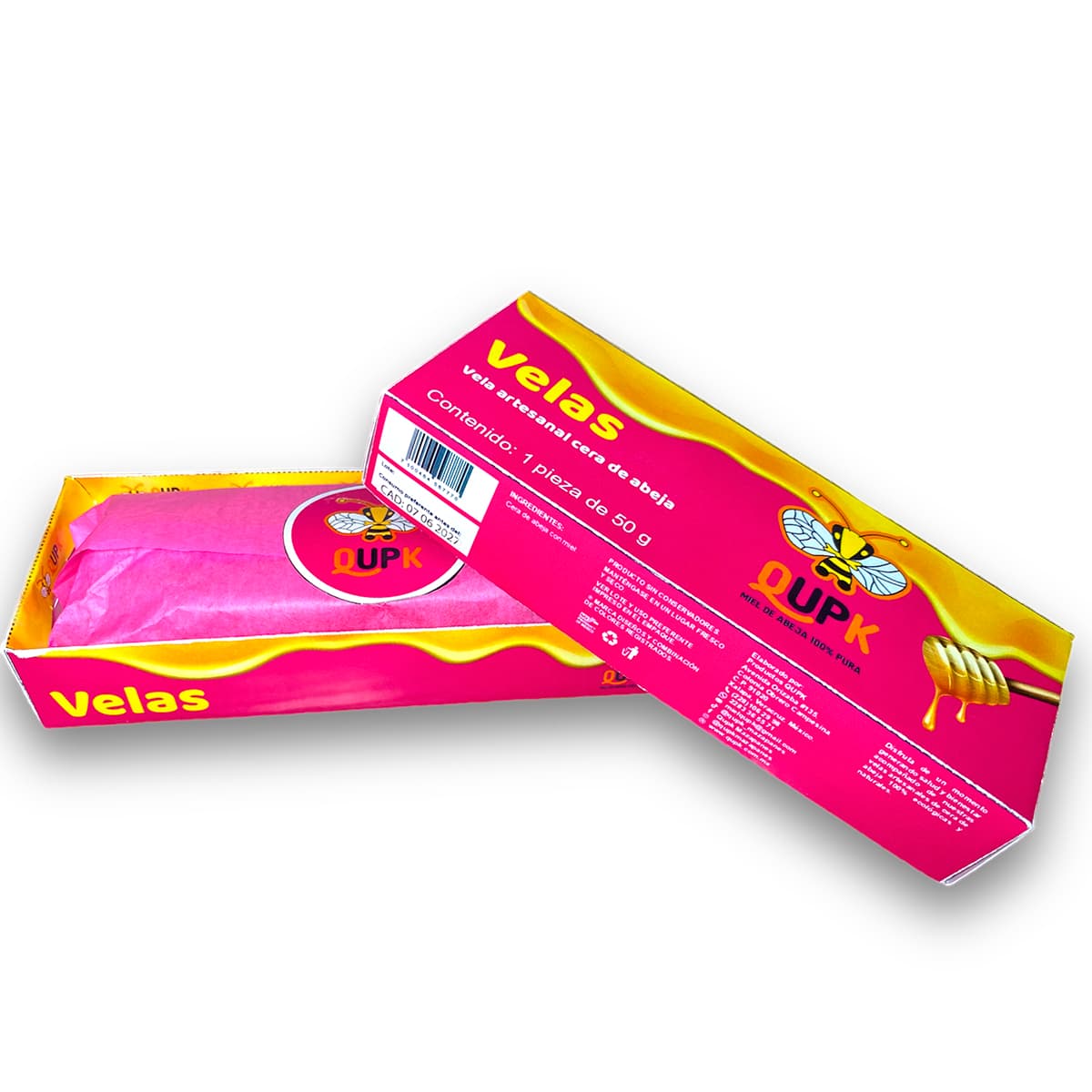 Vela de cera de abeja con miel, 1 pieza de 50 grs. QUPK - Thumbnail 2