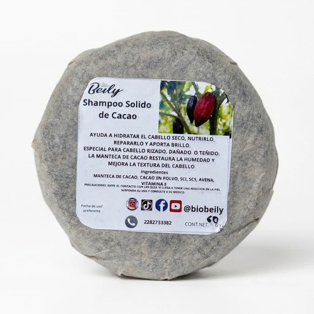Shampoo Sólido de Cacao 60 grs - Imagen Principal